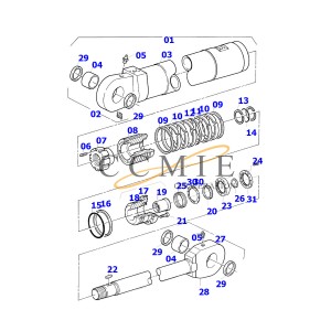 Komatsu hydraulic pump parts PC700-8 valve assembly 21M-60-31210 Komatsu solenoid valve