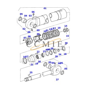 Komatsu hydraulic pump accessories PC300-7 solenoid valve group 207-60-71320 Komatsu solenoid valve