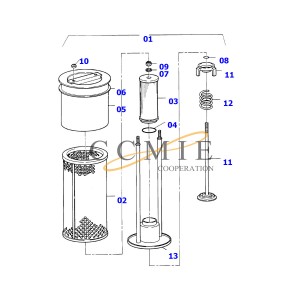 Komatsu oil filter spare parts 600-211-5240