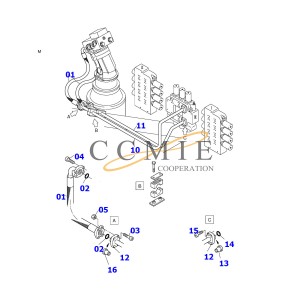Komatsu spare parts 175-49-02414 hydraulic oil filter