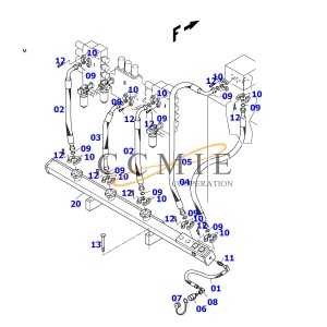 Komatsu spare parts 121-10-13310 hydraulic oil filter