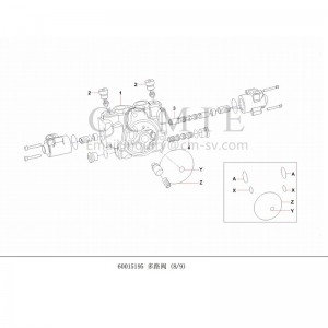 Sany excavator spare part 60015195 Multi-way valve list