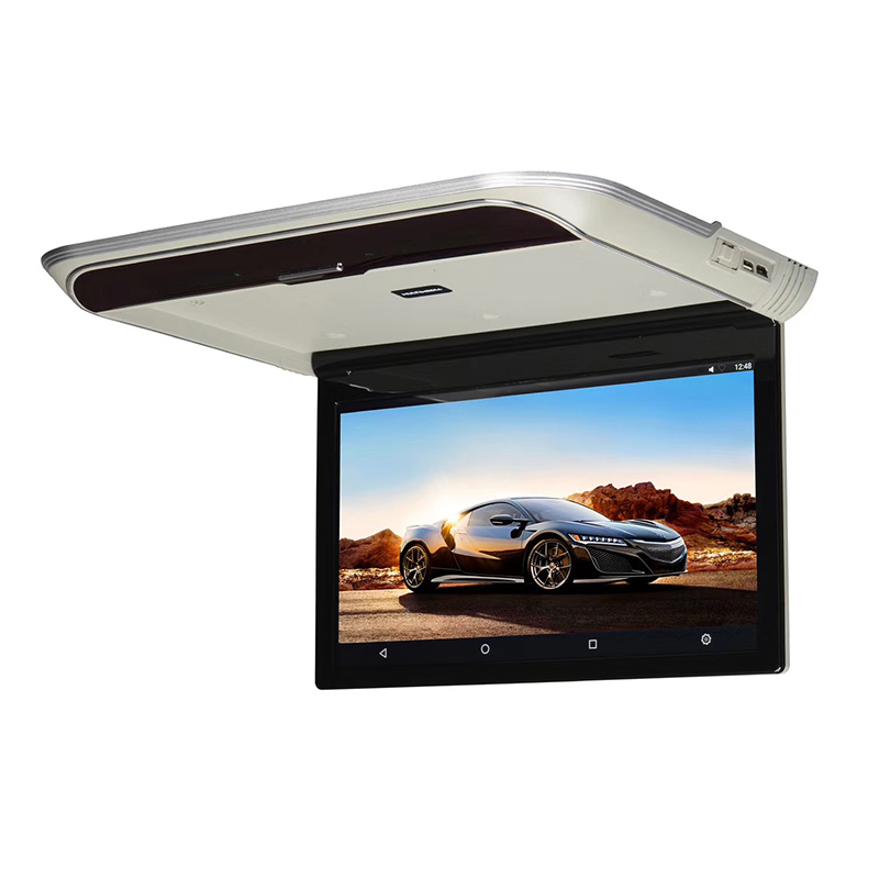 12 INCHBus car screen monitor HD new super slim 19.5 inch Android flip down roof monitor bu