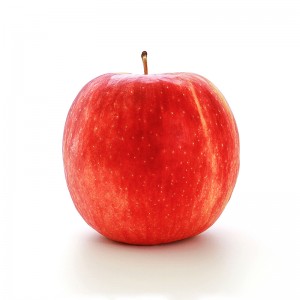 Fruta fresca de manzana Fuji roja: piel dulce, jugosa y delgada