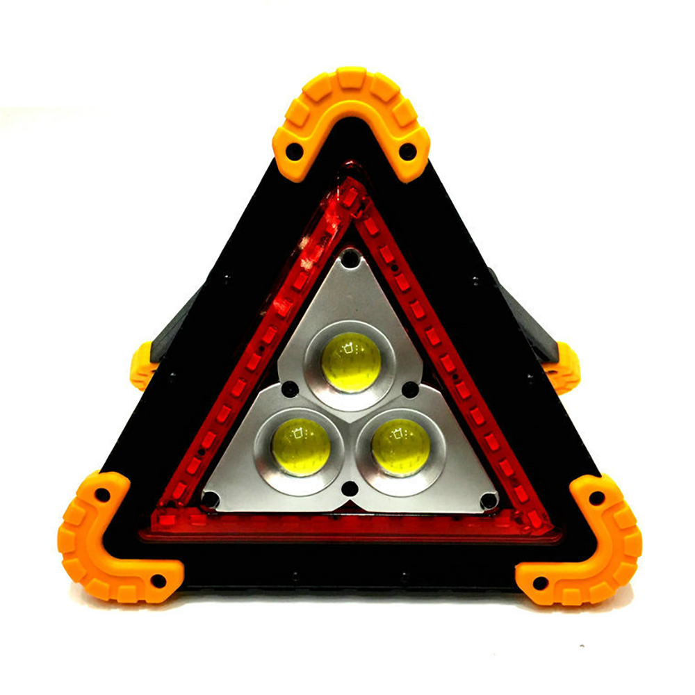 Spia luminosa triangolare a LED multifunzionale per auto Immagine in primo piano