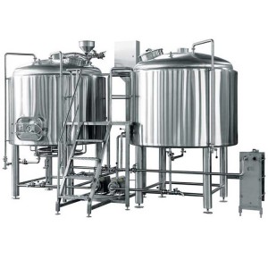 Peralatan Brewery Sistem Pembuatan Bir 1000L Dengan Tempat Pembuatan Bir Tiga Kapal