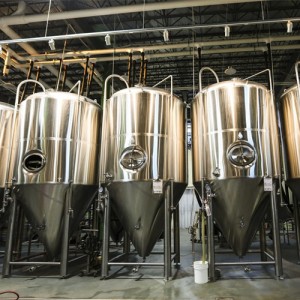 Ekipman Brasri 1000L byè Brewing System ak twa-veso Brewhouse