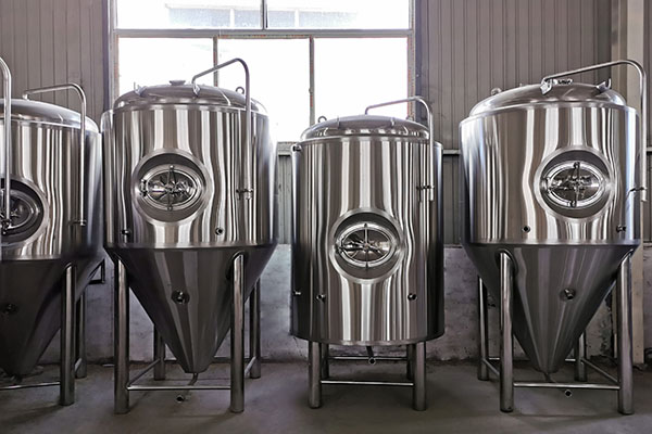 Beer Fermentation Tanks With...
