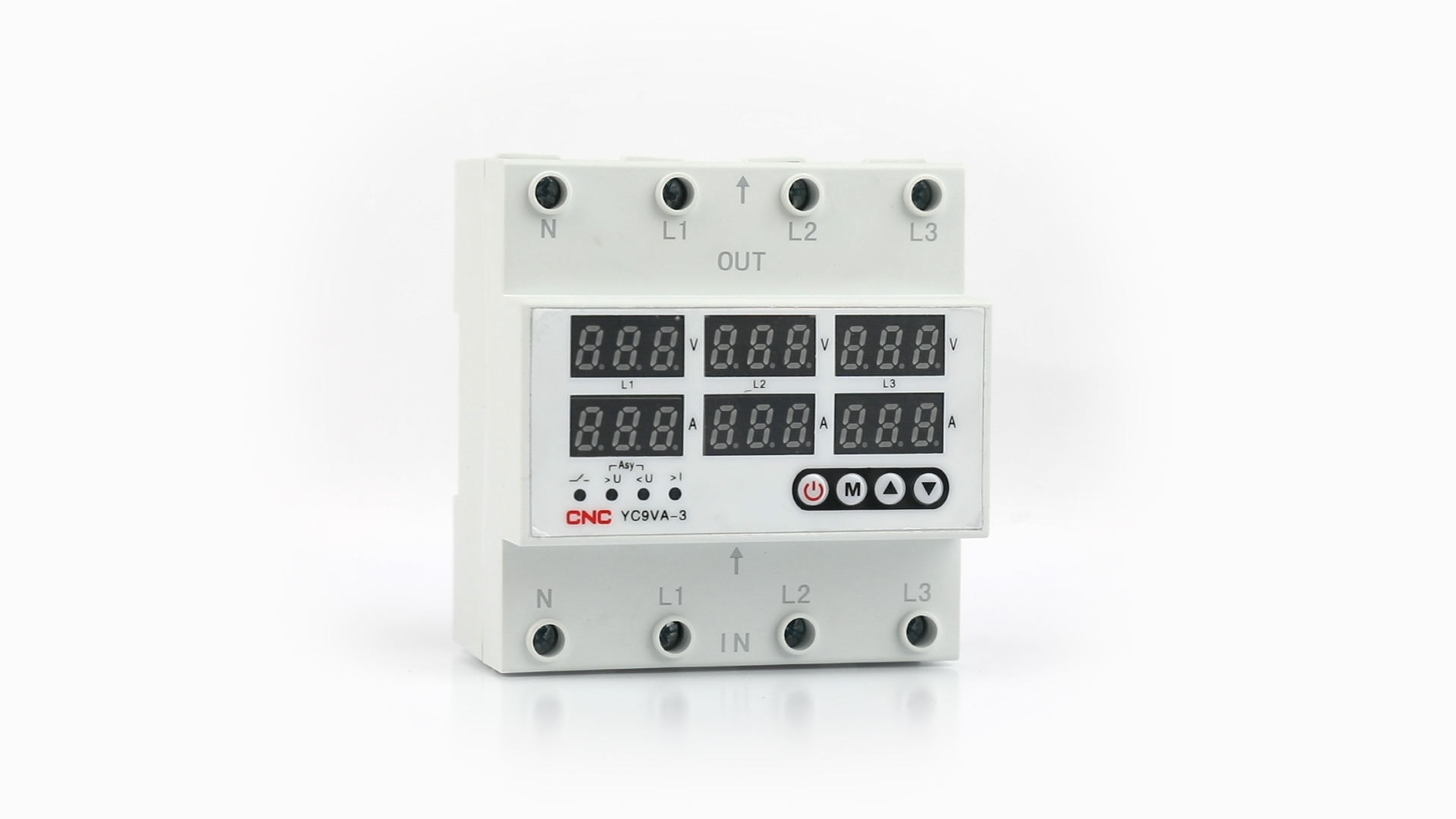 YC9VA 電流制御機能付き 3 相不足/過電圧保護装置