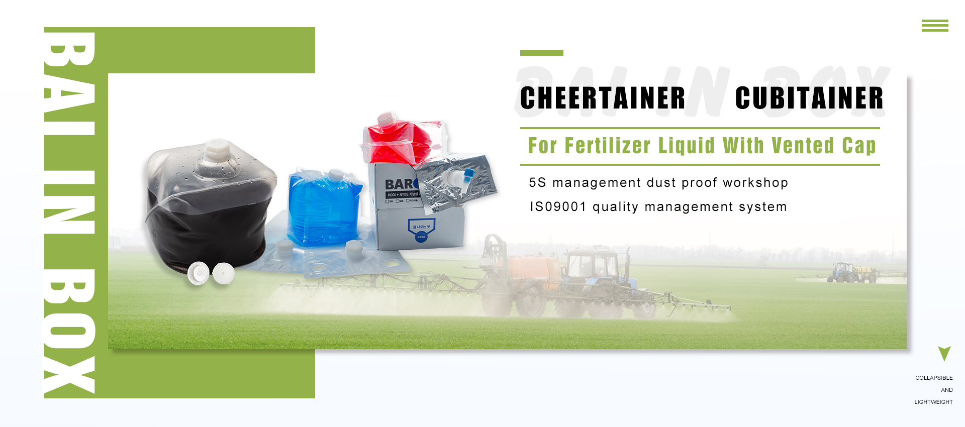 Bag In Box For Liquid Fertilizer