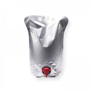Transparent wine spout liquid pouch collapse mineral water pouch gallon beverage pouch
