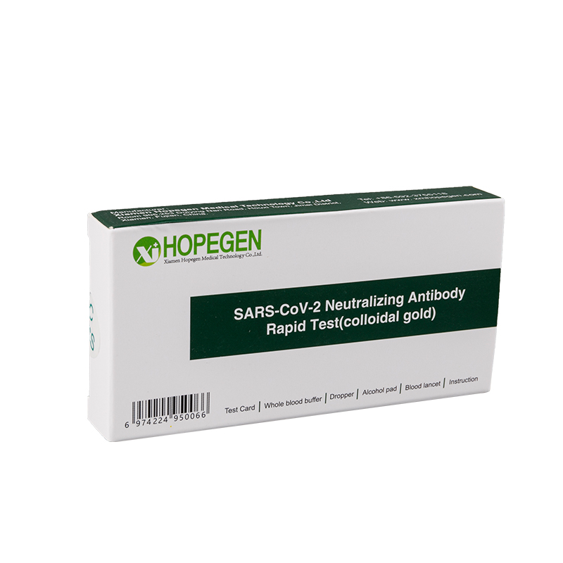 ʻO SARS-CoV-2 Neutralizing Antibody Rapid Test (colloidal gula)-1 hoʻāʻo/kit