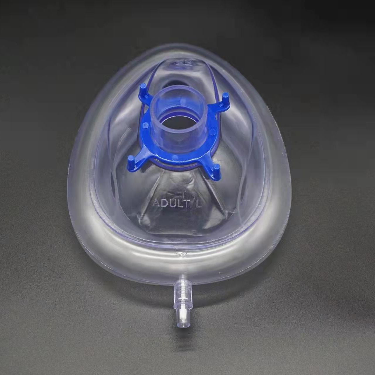 100 ភាគរយវេជ្ជសាស្ត្រថ្នាក់ទី PVC គ្មានជាតិពុល ប្រណិតភាពផាសុកភាព របាំងថ្នាំសន្លប់ Latex Free Air Cushion Anesthesia Mask