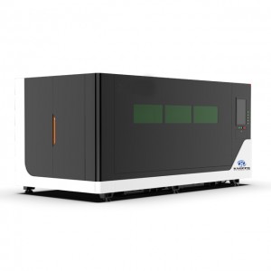 شیٹ میٹل کے لیے KF3015P مکمل کور شدہ سنگل ٹیبل فائبر لیزر کٹنگ مشین