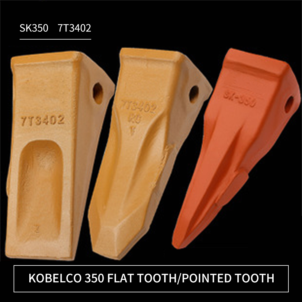 Kobelco 350 bucket tooth 7T3402RC excavator rock icebreaker tooth tip cone wear-resistant excavator accessories