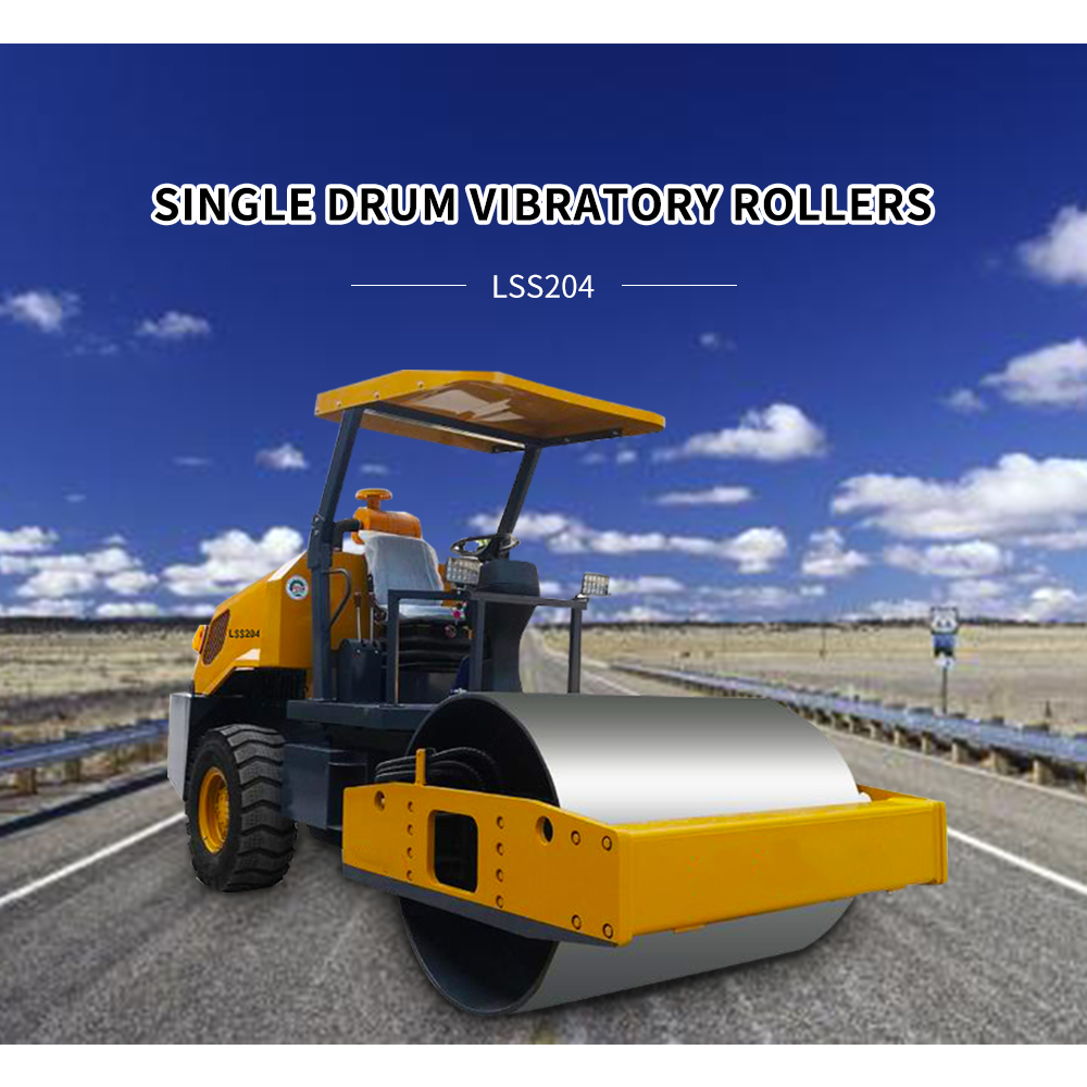 SINOMACH 4 ton Single Drum Vibratory road Rollers compactors for sale LSS204