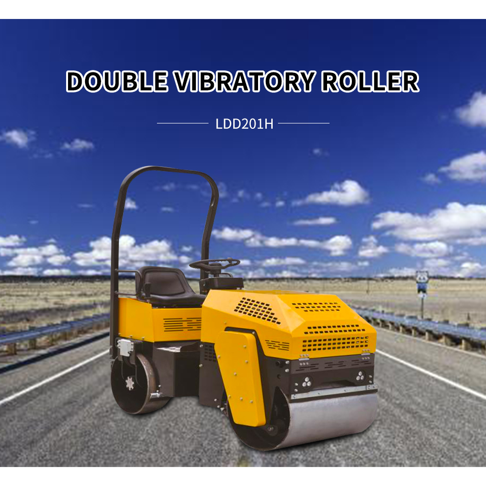 SINOMACH 1ton Mini Double Vibratory road rollers for sale LDD201H