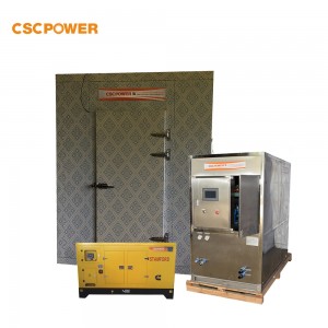 CSCPOWER 1 ton solar cube ice machine making ice cube with Cold room and Generator stainless steel for hotel food retail