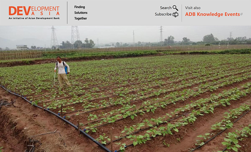 ADB DevAsia-rapport: een duurzaam model voor waterbesparende irrigatie in het district Yuanmou