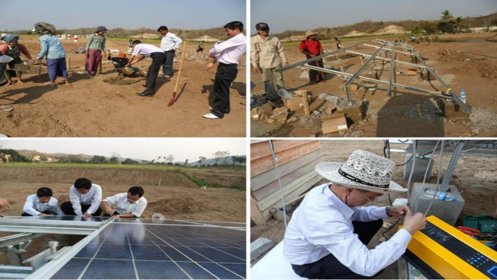 Solar irrigation system in Mayanmar