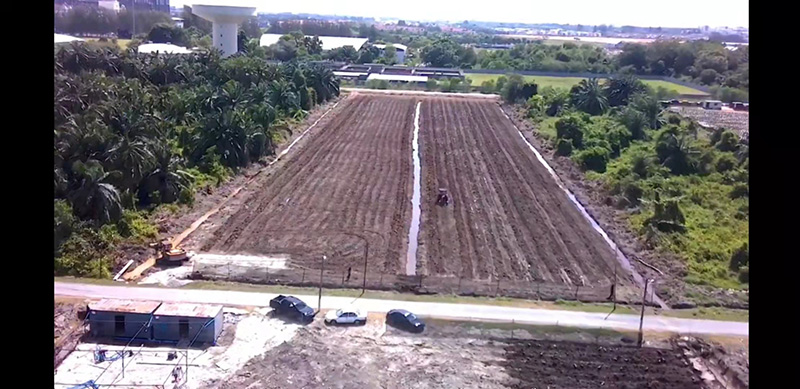 Droppbevattningsprojekt vid Cucumber Farm i Malaysia 2021