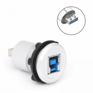 22mm ningkatna diaméterna palastik konektor USB stop kontak USB3.0 bikang B ka bikang A