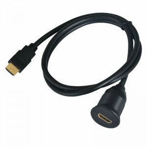27MM plastic HDMI USB connector socket (HDMI female to male with 2M cable)