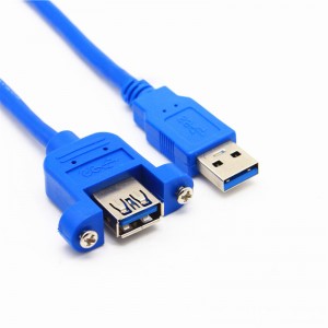 plastic USB3.0 connector adapter extension cable half-wrapped head USB 3.0 female A to male A with 1M cable