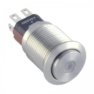 Buton buton 1NO1NC din oțel inoxidabil de 16 mm de metal cu lumină punct iluminată PM165F(H)-11D/J/S