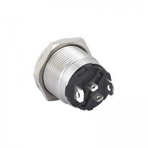 19MM ថ្មី High Current 20A metal stainless steel momentary or latching push button switch with ring LED light PM196F-10E/J/S