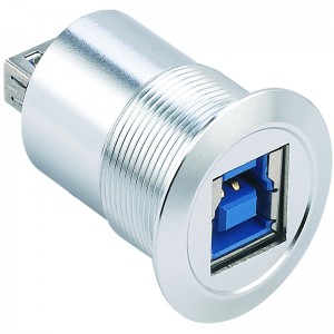 22mm ascendens diameter metalli Aluminium anodized USB connector nervus USB3.0 Male B ad feminam A