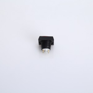ELEWIND chvilkové černé hliníkové tělo barevné 1NO kovové tlačítkový spínač (PM121B-10/A)