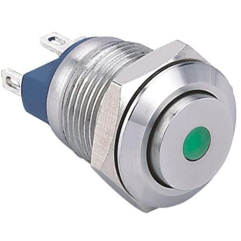 ELEWIND 12 мм металічны кнопкавы выключальнік з падсветкай (PM121H-10D/J/G/12V/S)