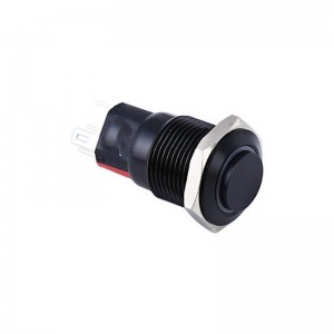 Μεταλλικό 16mm Ανοξείδωτο ή μαύρο επιμεταλλωμένο ορείχαλκο 1NO1NC διακόπτης κουμπιού με δακτυλιοειδή λυχνία PM165F(H)-11E/J/S(A)