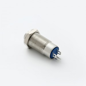 ELEWIND 12 mm låsende på-av-type metall Rustfritt stål med ring Opplyst lystrykknappbryter (PM123H-10ZE/J/S)