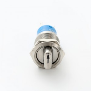 Công tắc chọn kim loại chiếu sáng ELEWIND 19mm DPDT 3 vị trí công tắc nút nhấn duy trì (PM192F-22X / 31 / R / 12V / S / IP65)
