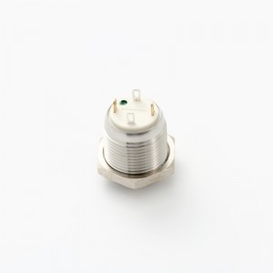 ELEWIND осветлено метално копче од не'рѓосувачки челик Моментарен тип 1NO (PM161H-10E/J/R/12V/S)