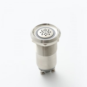 19 mm nerūsējošā tērauda zibspuldzes skaņas signāls ar LED gaismu 12 V 24 V (PM191B-SM/R/24 V)
