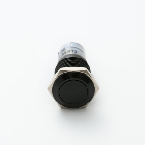 16 մմ սողնակով կամ ակնթարթային սև ալյումինե կոճակի անջատիչ (PM162F-11Z/A, PM162H-11/A CE,ROHS)