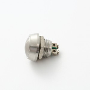 Interruptor de botó de campana d'acer inoxidable 10NO de metall momentani ELEWIND de 12 mm, PM121B-10/S