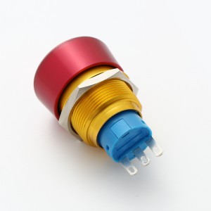 ELEWIND 19mm noodpaddestoelvergrendeling aan/uit stop rood Drukknop Apparatuur Lift Lift (PM192F-11TSB,CE,ROHS)