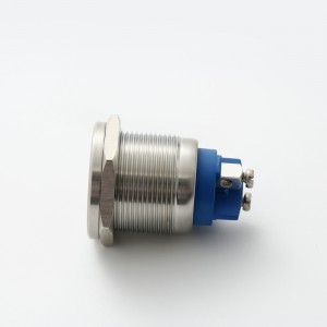 22mm platkop metaal Swart koper of vlekvrye staal of vernikkelde koper IP67 LED aanwyser Lig loodsein lamp (PM22F-D)
