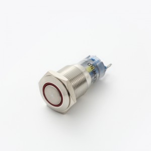 ELEWIND Interruttore à bouton-poussoir illuminé à anneau à tête haute de 16 mm (PM162H-□■E/△/▲/◎)