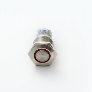 Interruptor de polsador il·luminat amb anell de capçal de 16 mm ELEWIND (PM162H-□■E/△/▲/◎)