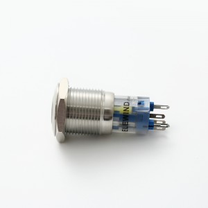 Interruptor de polsador il·luminat amb anell de capçal de 16 mm ELEWIND (PM162H-□■E/△/▲/◎)