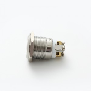 ELEWIND 19mm anel iluminado interruptor de botão de luz led 1NO momentâneo Metal de aço inoxidável (PM191F-10E/R/12V/S)