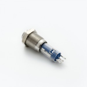ELEWIND 12mm लहान/मिनी क्षणिक किंवा लॅचिंग प्रकारचे मेटल स्टेनलेस स्टील लाइट पुश बटण स्विचशिवाय (PM12H-11/S)