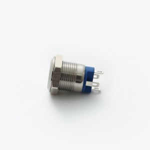 Interruptor de polsador de símbol d'alimentació il·luminat de cos curt antivandàlic ELEWIND de 12 mm (PM121F-10DT/J/R/12V/S)