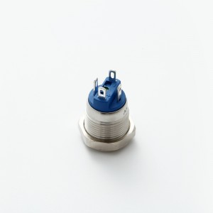 Comutator cu buton cu simbol de putere iluminat cu corp scurt antivandal ELEWIND de 12 mm (PM121F-10DT/J/R/12V/S)