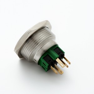 ELEWIND 30mm Ring illuminato antivandalo Interruttore a pulsante in metallo in acciaio inox (PM301F-11E/G/12V/S, PM301F-22ZE/G/12V/S)